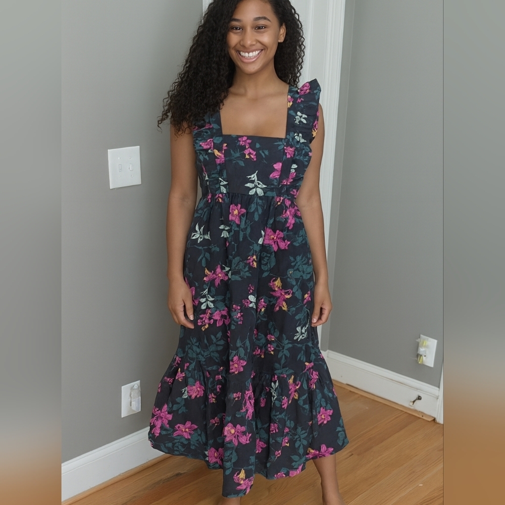 Floral Ruffle Midi Dress